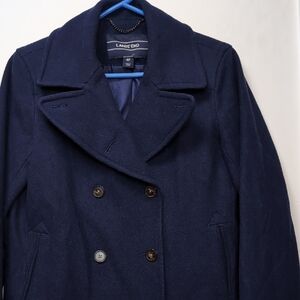 Lands' End Women's Classic Blue Peacoat